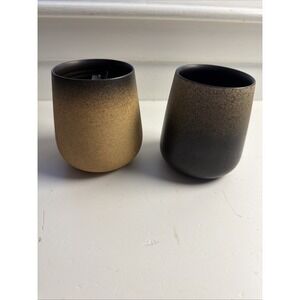 Japanese Style Ceramic Stoneware Cup Set 2, Handcrafted, Rustic Texture